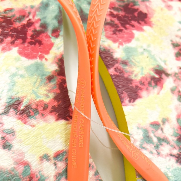 Yellow & Orange Tie Dye Flip Flops - Picture 6 of 7